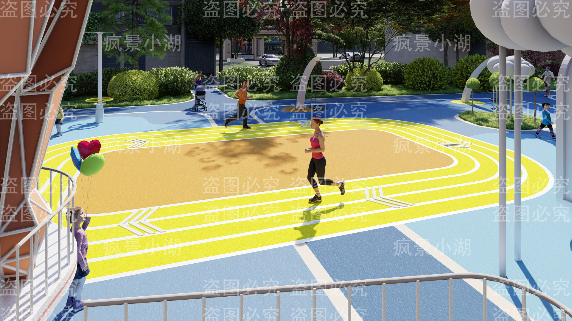 Early Childhood Activities，Children's activities，Community activity area，Landscape reconstruction，Greening planting，Residential area，Large outdoor toys，