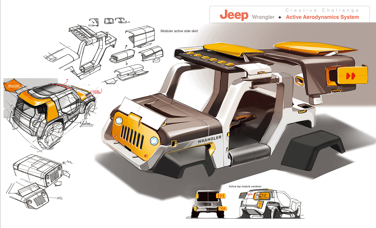 jeep，jeep，Off-road vehicle，suv，Hand drawn，