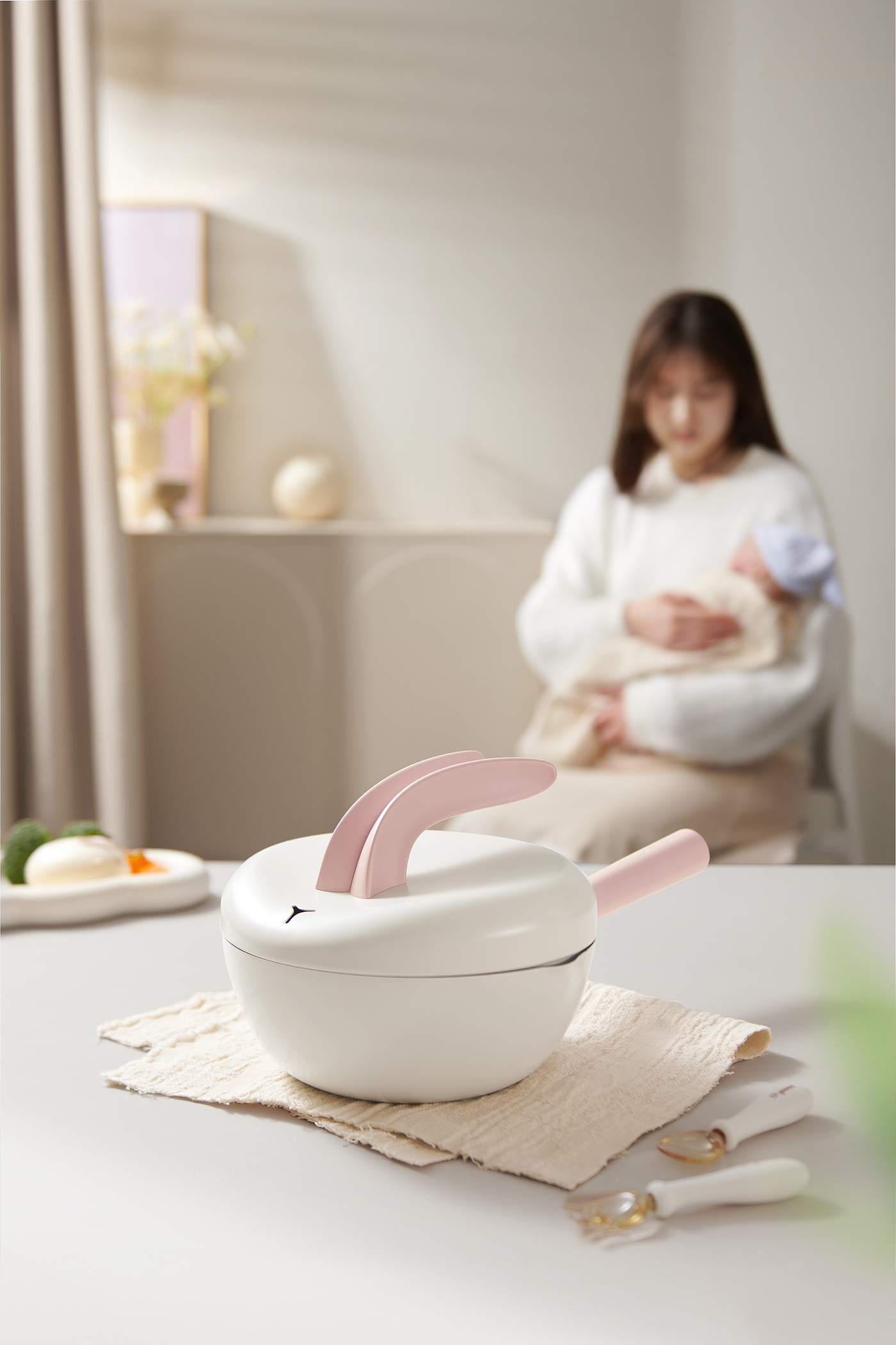 Iron porcelain one，One person food，Wok，Cute fun，Lazy man，