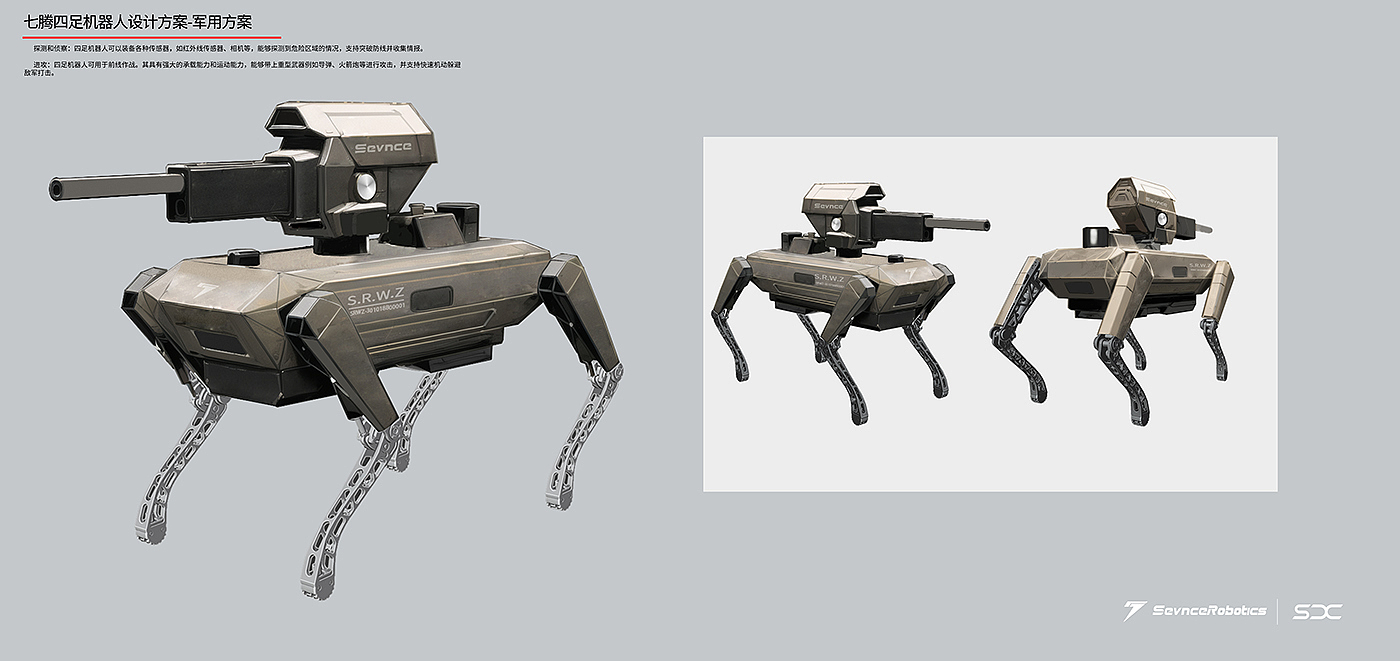 工业设计，概念设计，四足机器人，外观设计，