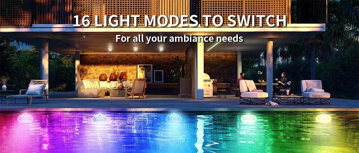 IP68 waterproof，underwater lamp，Swimming pool lamp，RGB effect，