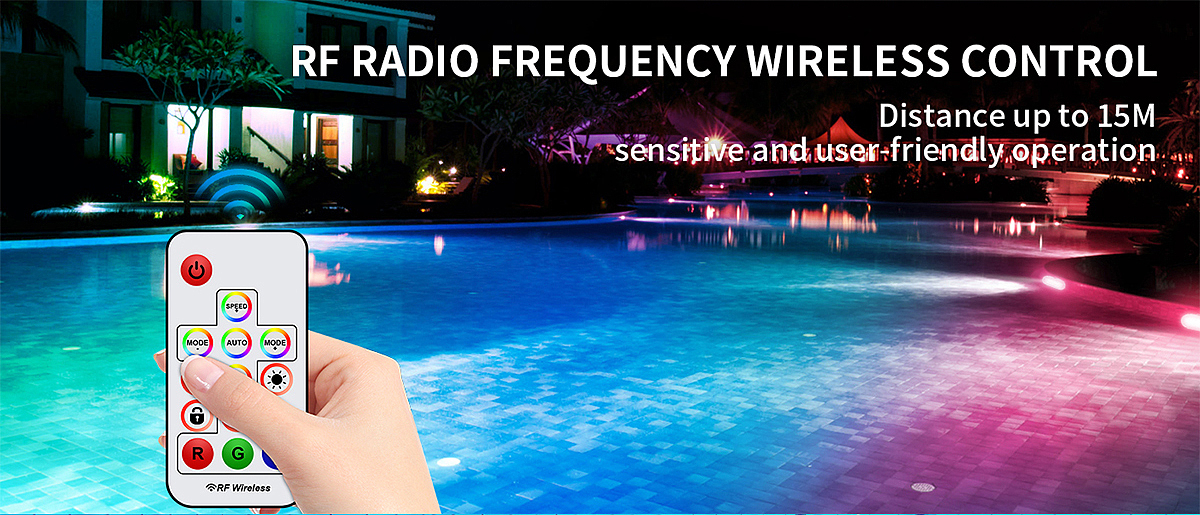IP68 waterproof，underwater lamp，Swimming pool lamp，RGB effect，