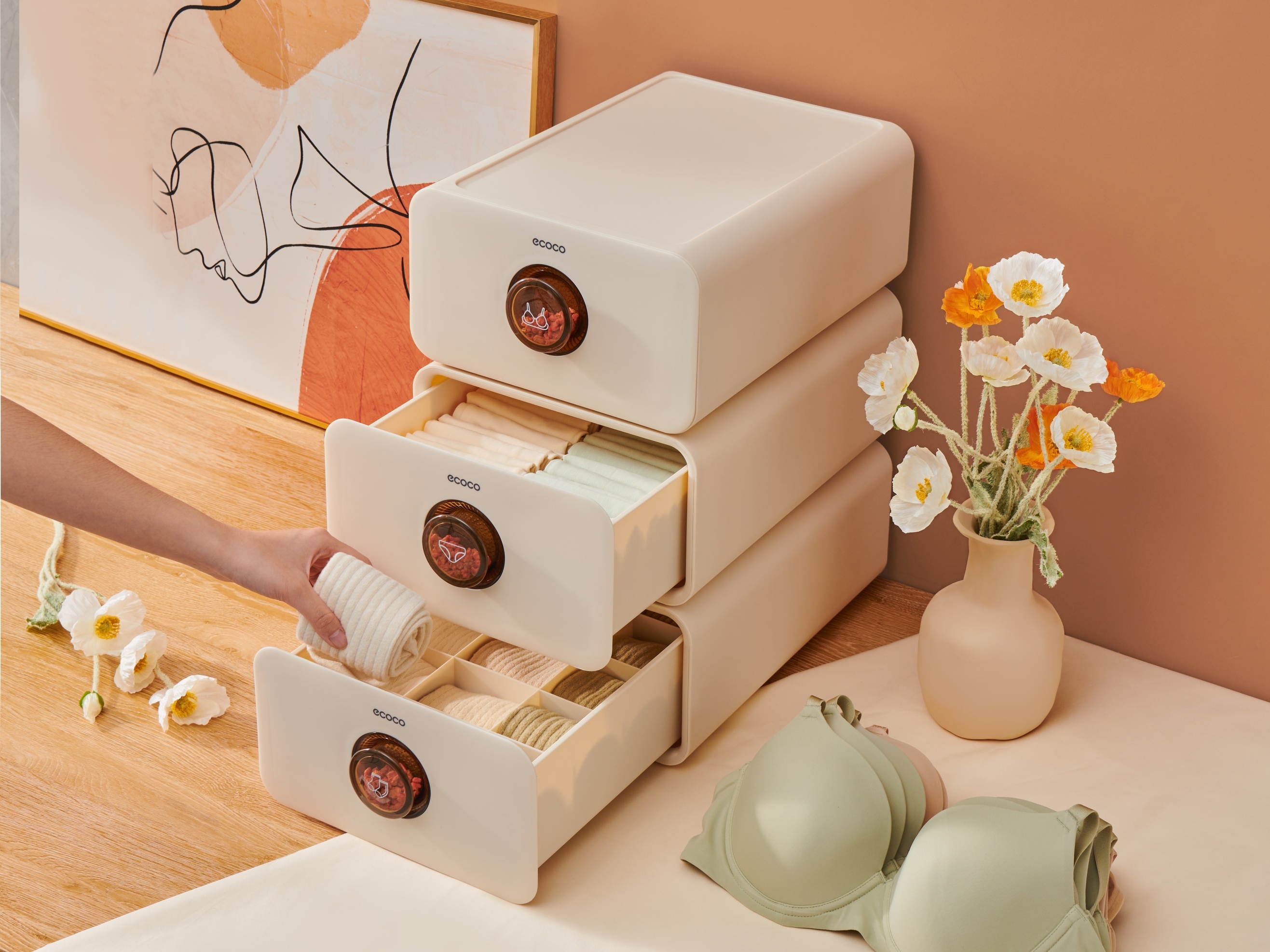 ecoco，Underwear storage，Aromatherapy Mite Removal，Health storage，