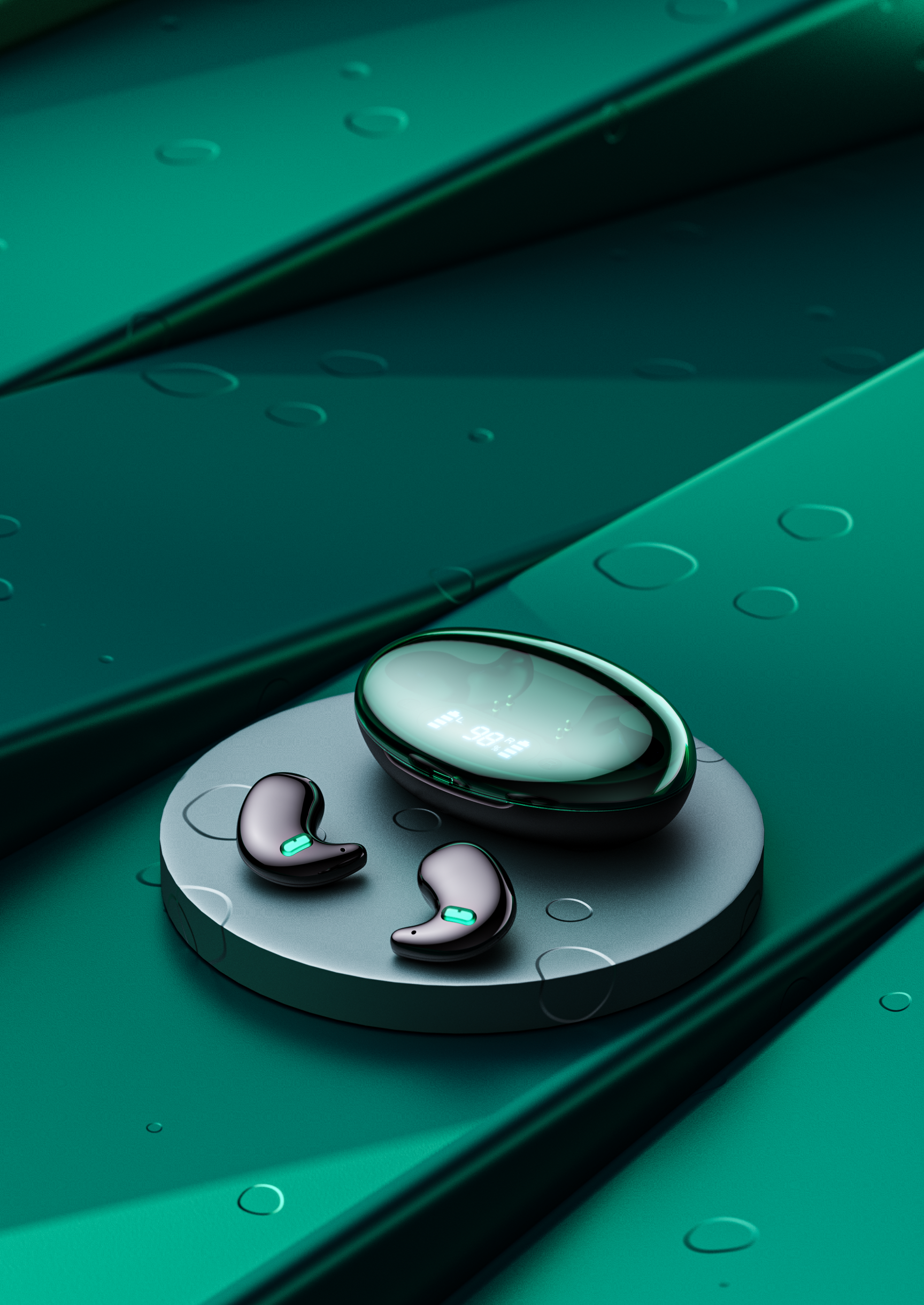 Original works，3D rendering，electronic product，Electronics，Bluetooth headset，headset，online retailers，Product rendering，