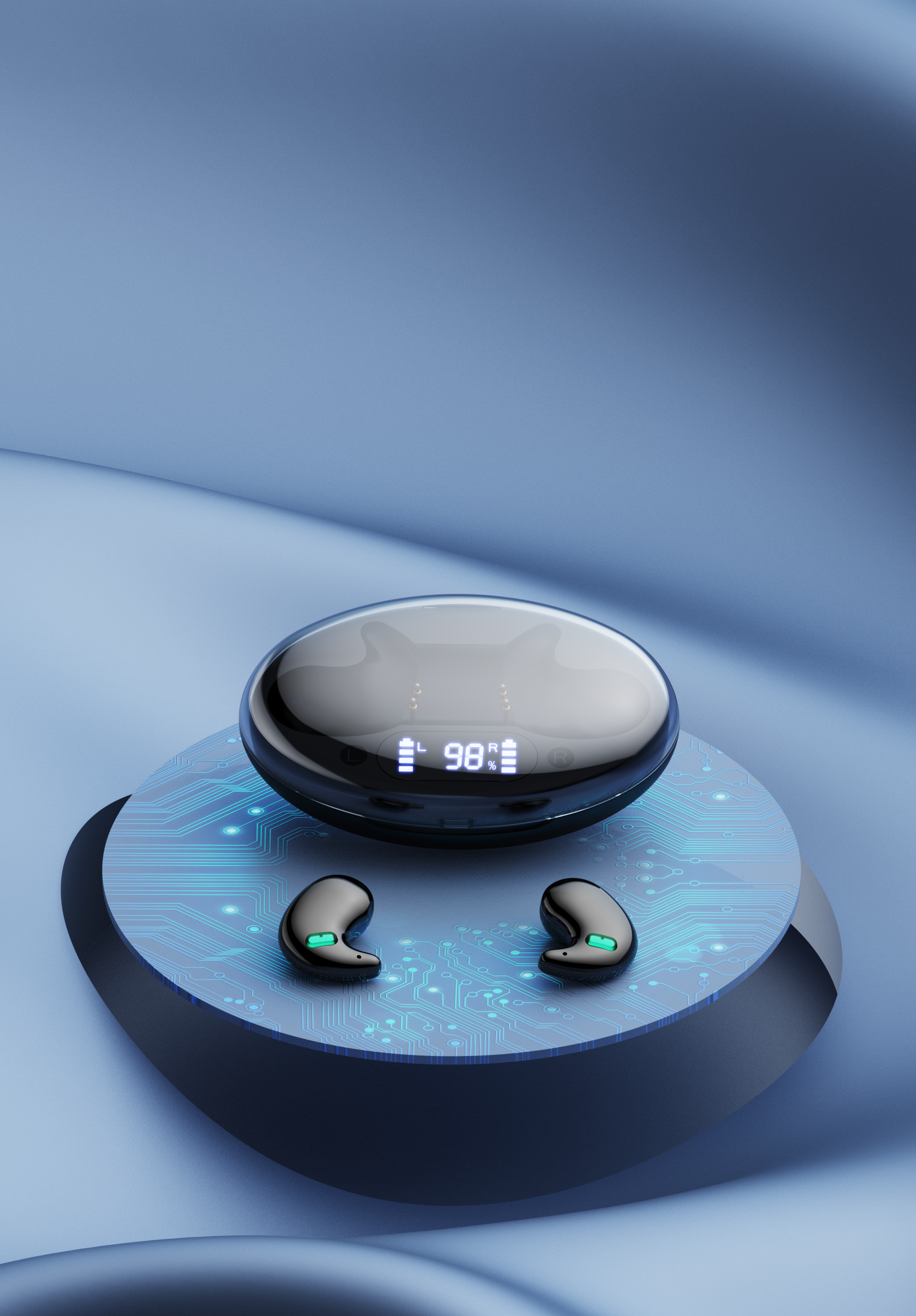 Original works，3D rendering，electronic product，Electronics，Bluetooth headset，headset，online retailers，Product rendering，