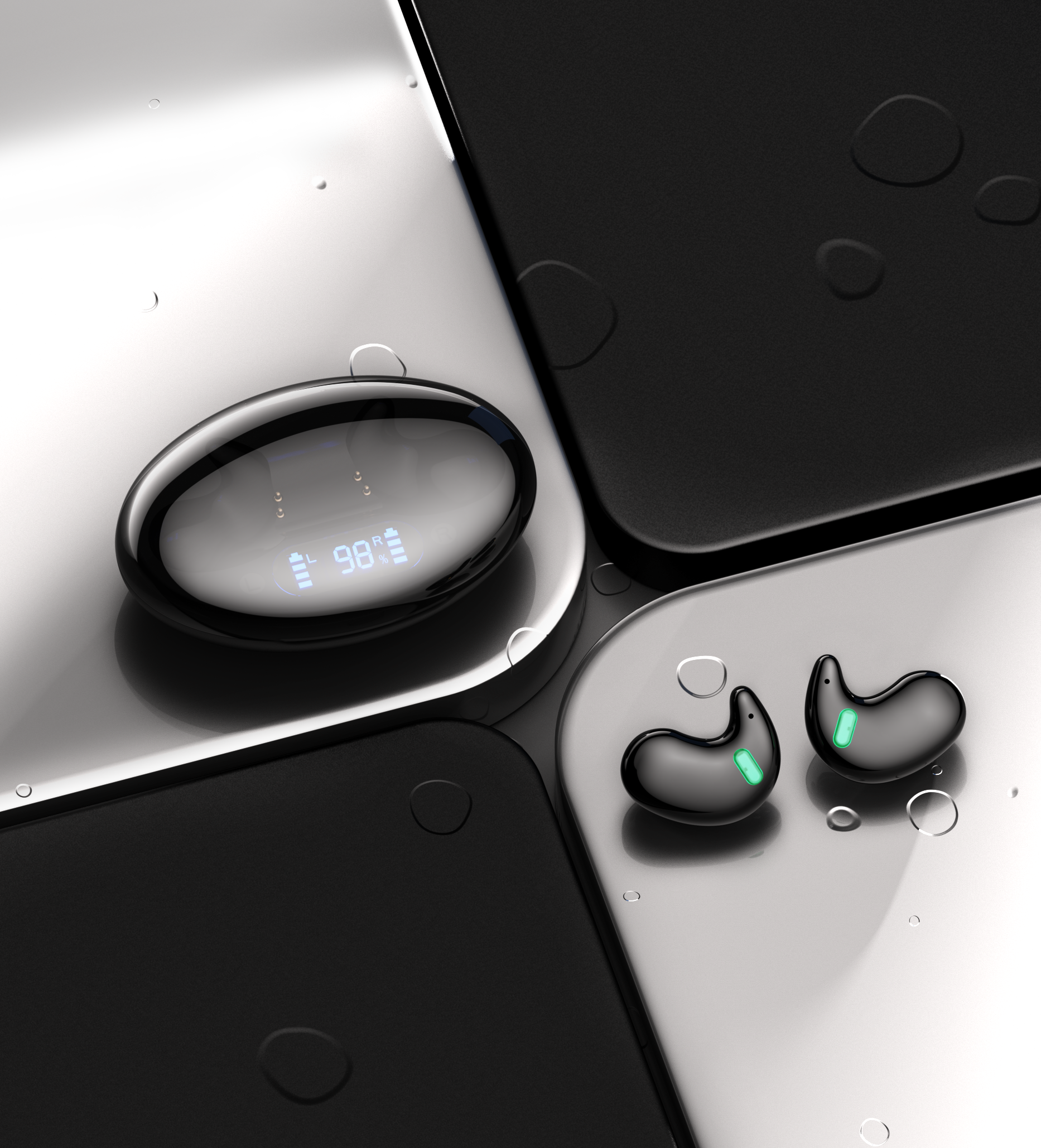 Original works，3D rendering，electronic product，Electronics，Bluetooth headset，headset，online retailers，Product rendering，