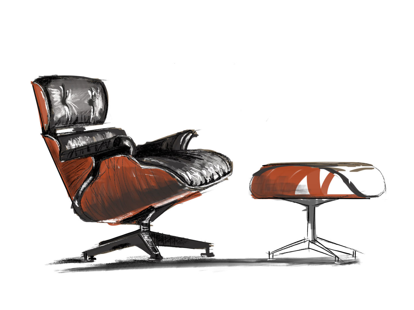 Chair，Design History，Hand drawn，furniture，chair，marker pen，Ubee ，