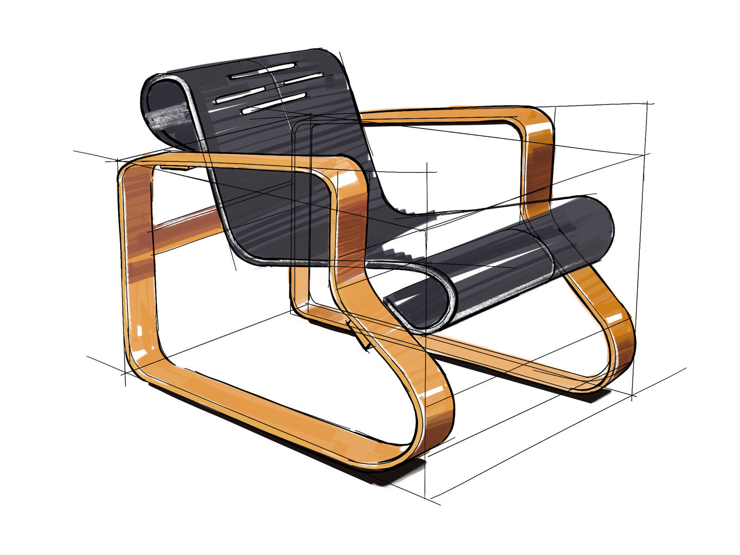 Chair，Design History，Hand drawn，furniture，chair，marker pen，Ubee ，