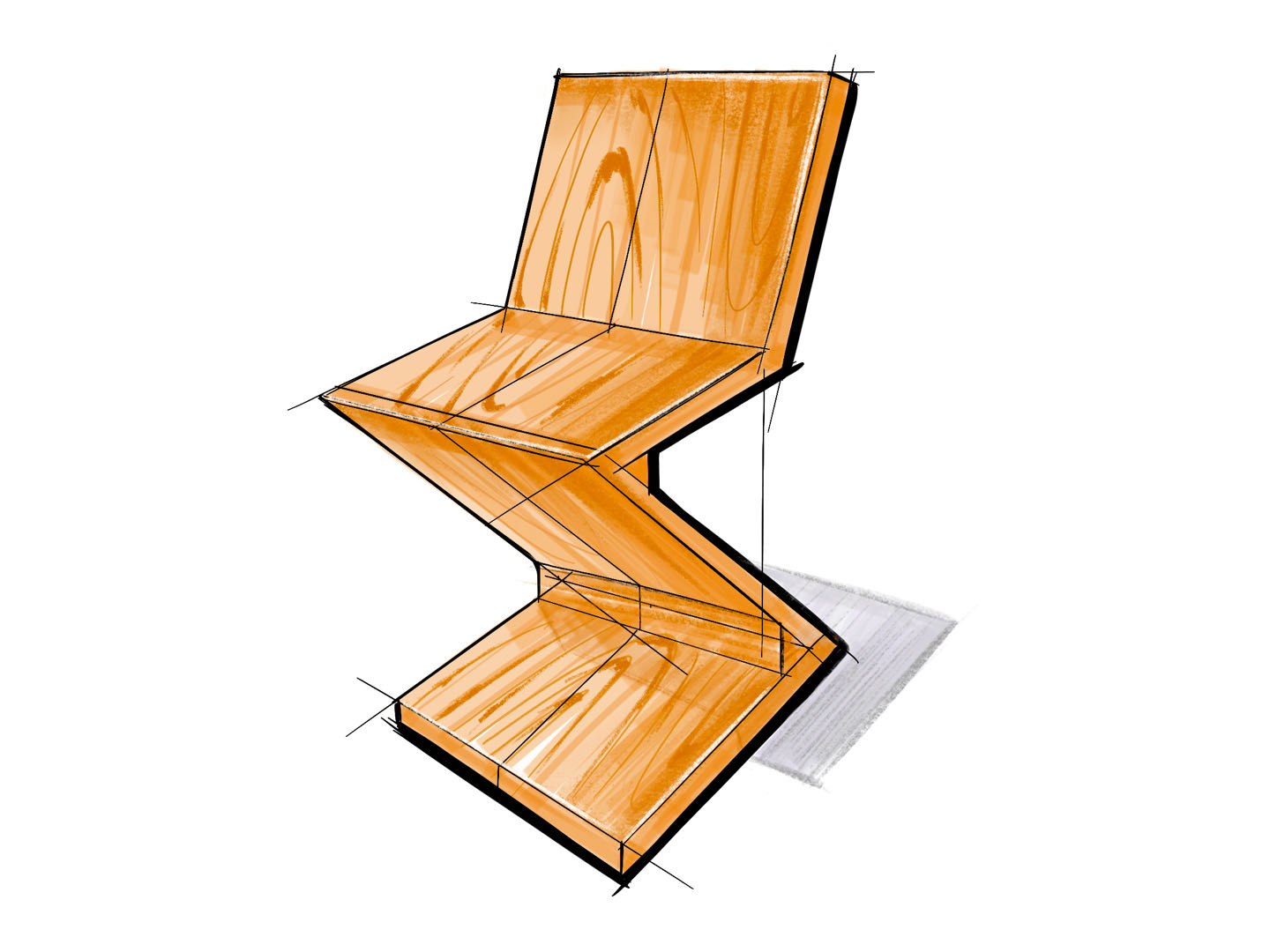 Chair，Design History，Hand drawn，furniture，chair，marker pen，Ubee ，