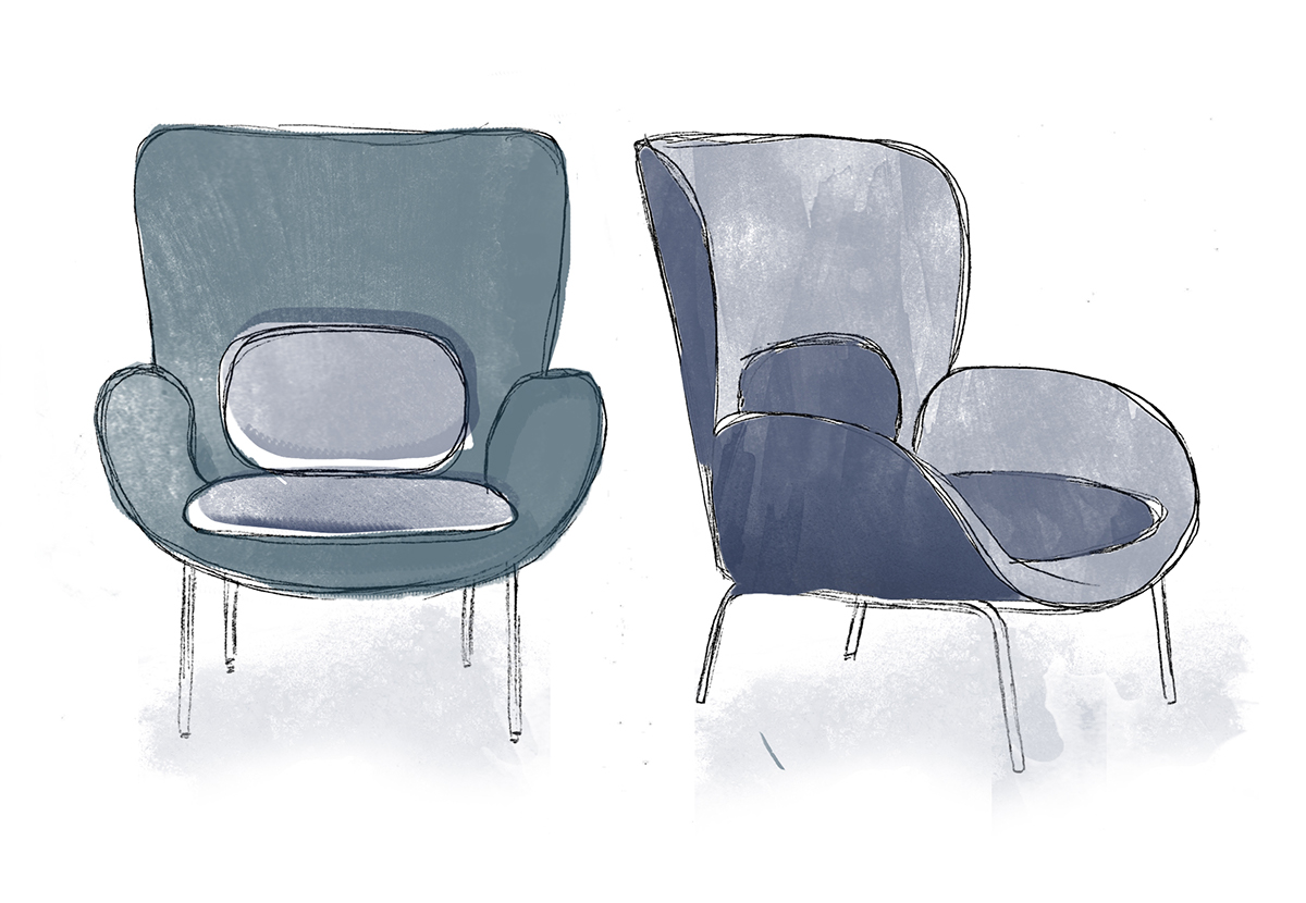 NORMAN，Armchair，furniture，product design，