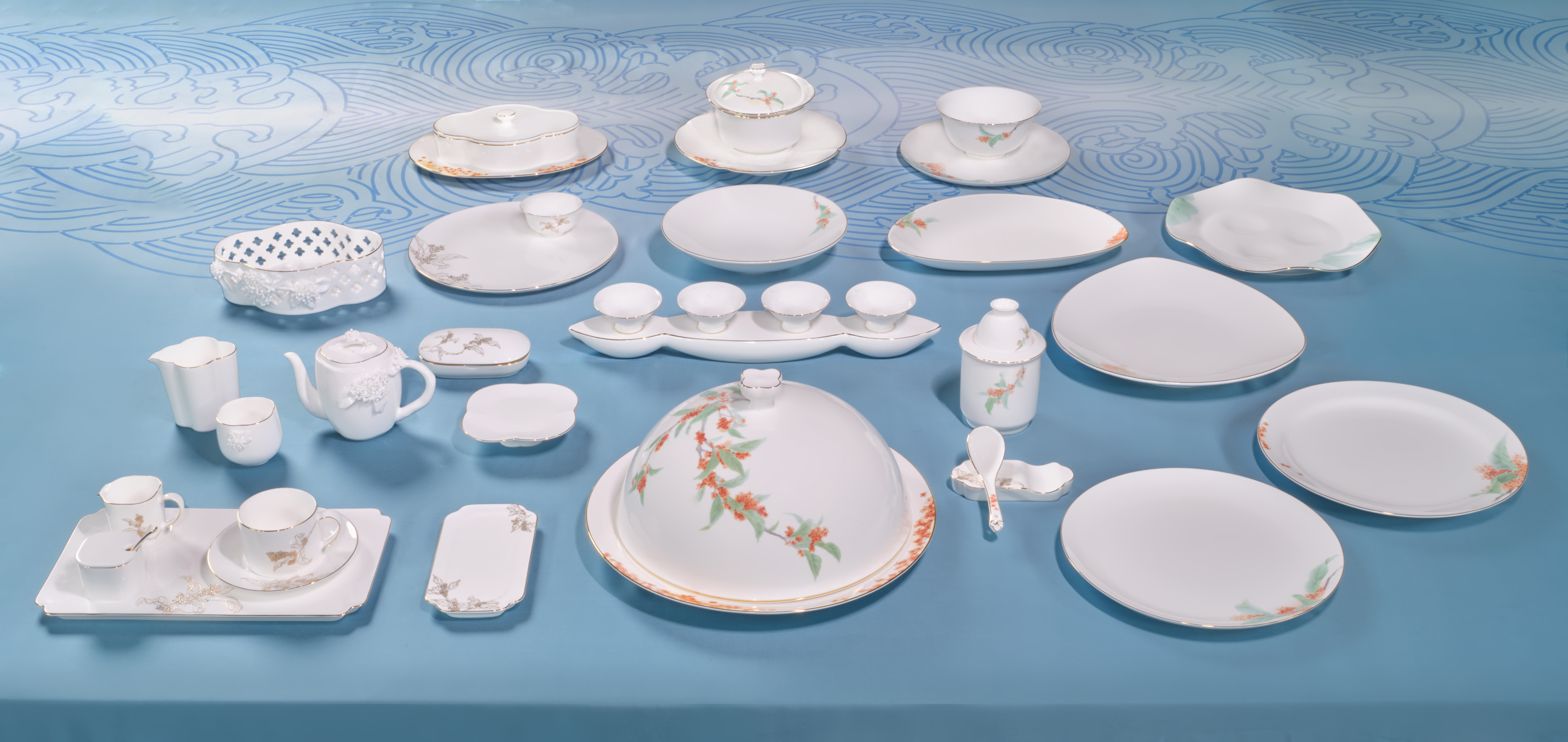 Chinese white，State Banquet Porcelain，tableware，Hangzhou Asian Games，Porcelain Capital Dehua，