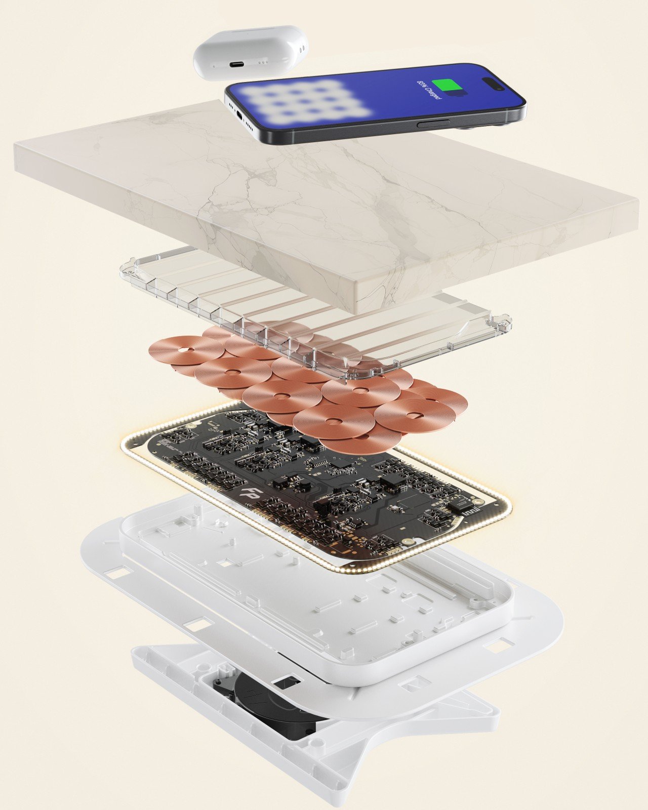 FREEPOWER，Wireless charging，Home Furnishing，Design，