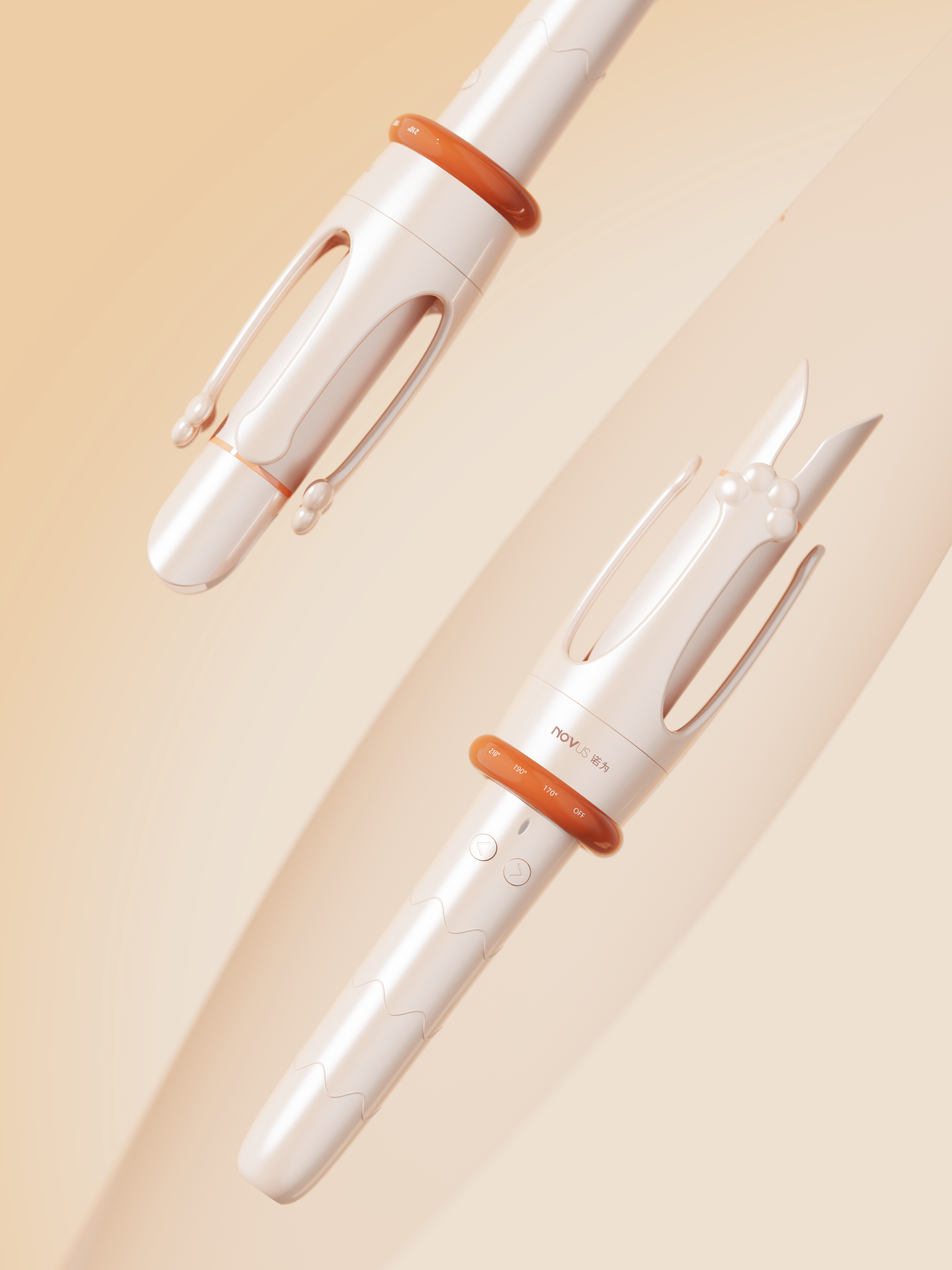 Curl bar design，industrial design，product design，Hangzhou design，Personal care product design，plain point design，