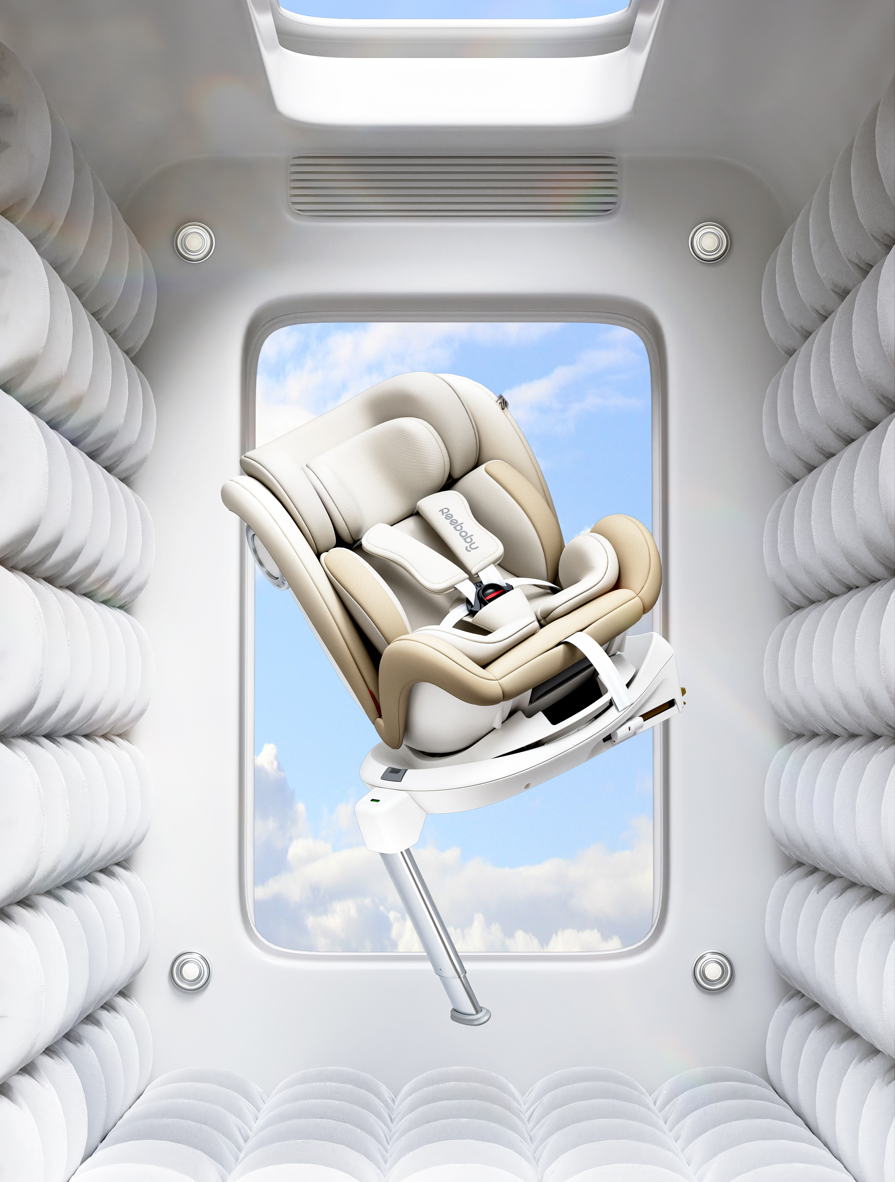 Safety seat，vehicle-use child safety seats，Product rendering，3D rendering，Maternal and infant products，E-commerce product rendering，Cross border E-commerce，Blender rendering，