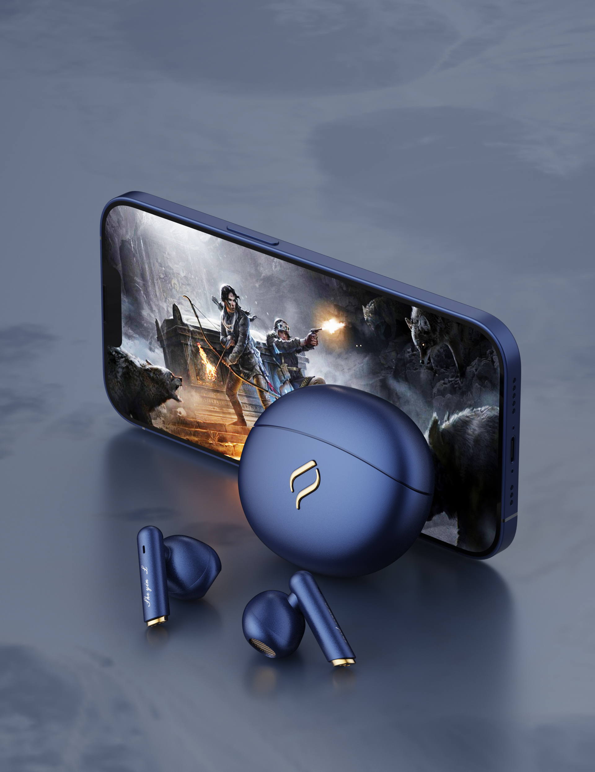 Original works，Product rendering，electronic product，Bluetooth headset，headset，E-commerce rendering，three-dimensional，product，