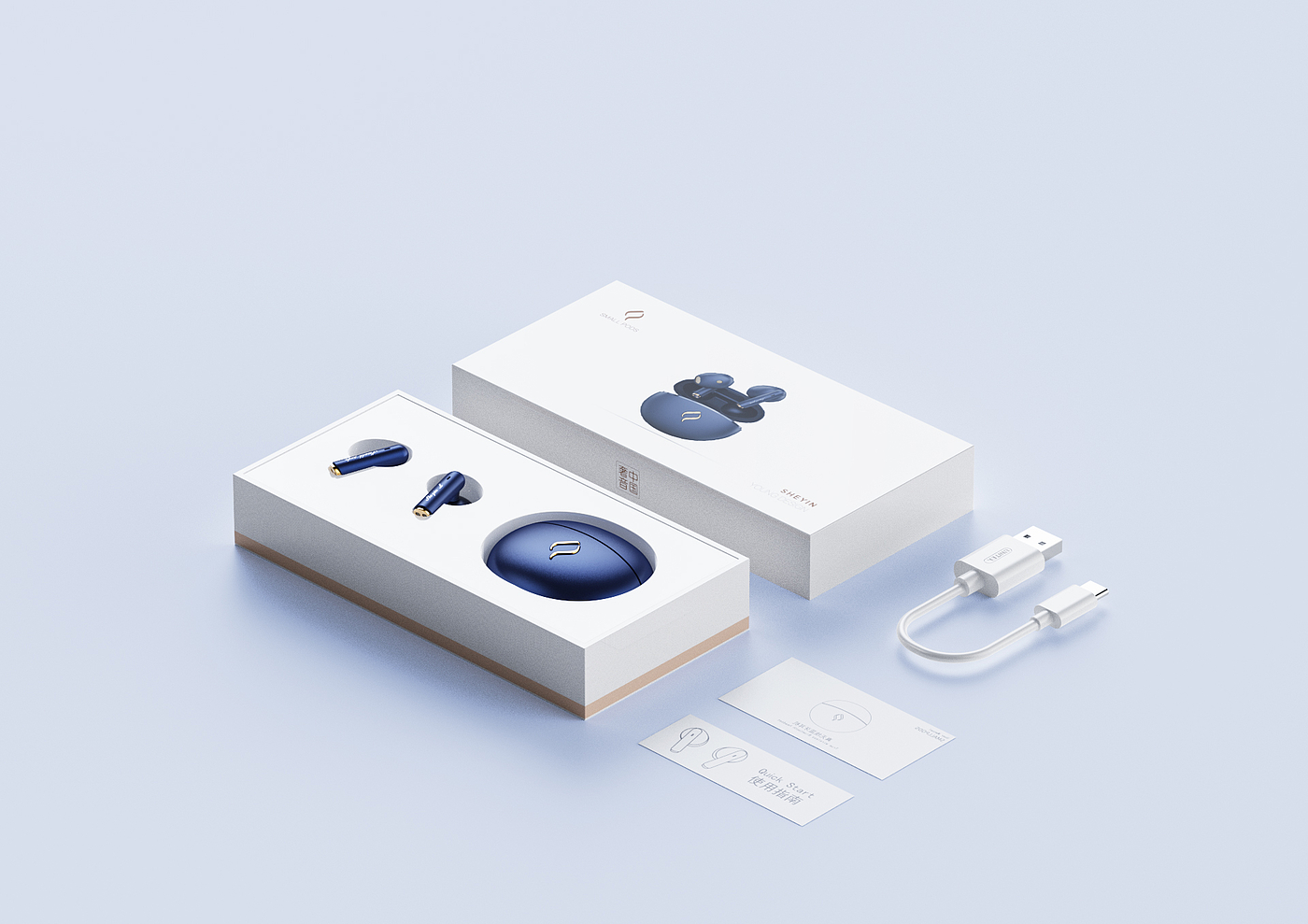 Original works，Product rendering，electronic product，Bluetooth headset，headset，E-commerce rendering，three-dimensional，product，