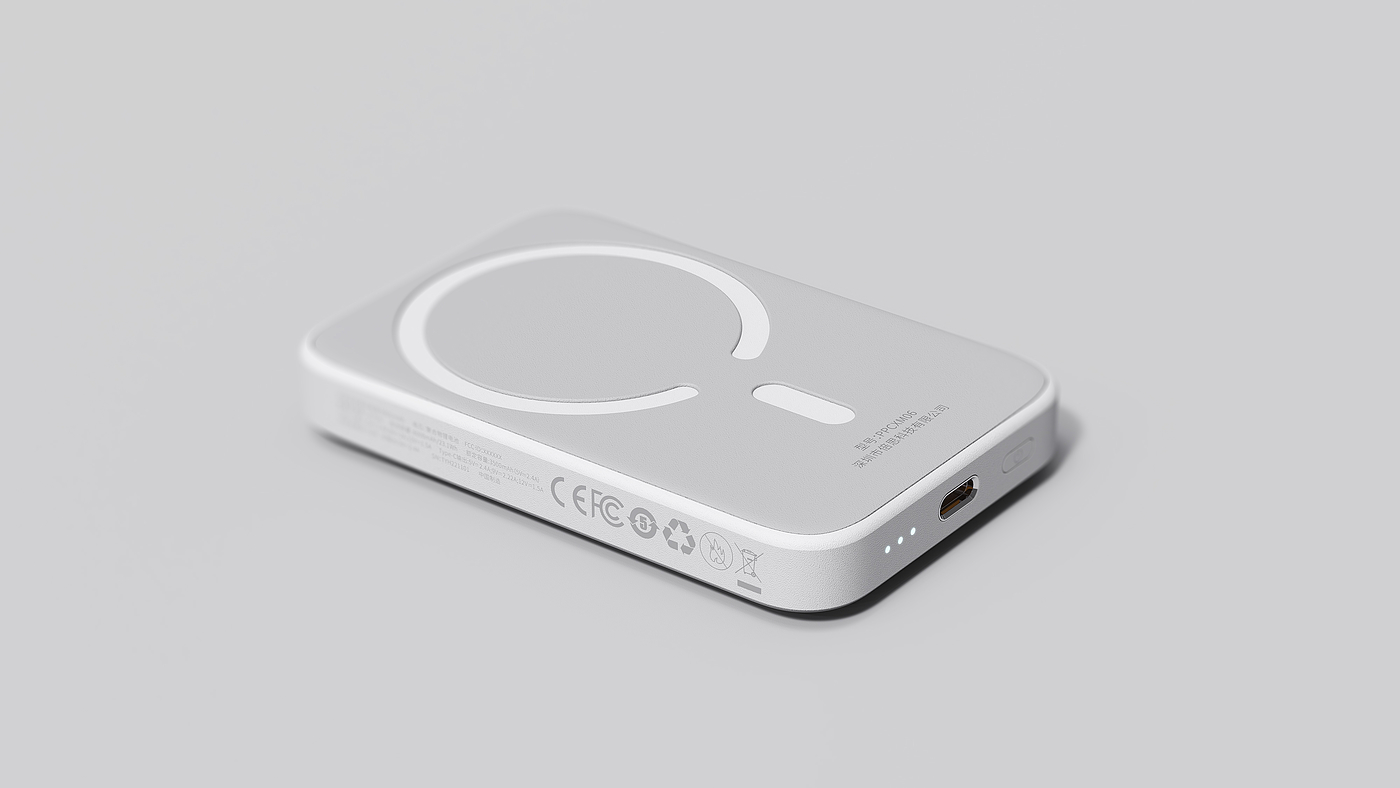 Magnetic suction wireless charging，portable source，Magnetic mobile power，Simplicity，ultrathin，Wireless charging，5000 mA，Magnetic wireless mobile power，