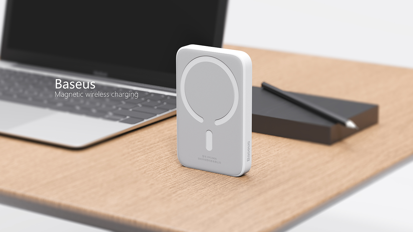 Magnetic suction wireless charging，portable source，Magnetic mobile power，Simplicity，ultrathin，Wireless charging，5000 mA，Magnetic wireless mobile power，
