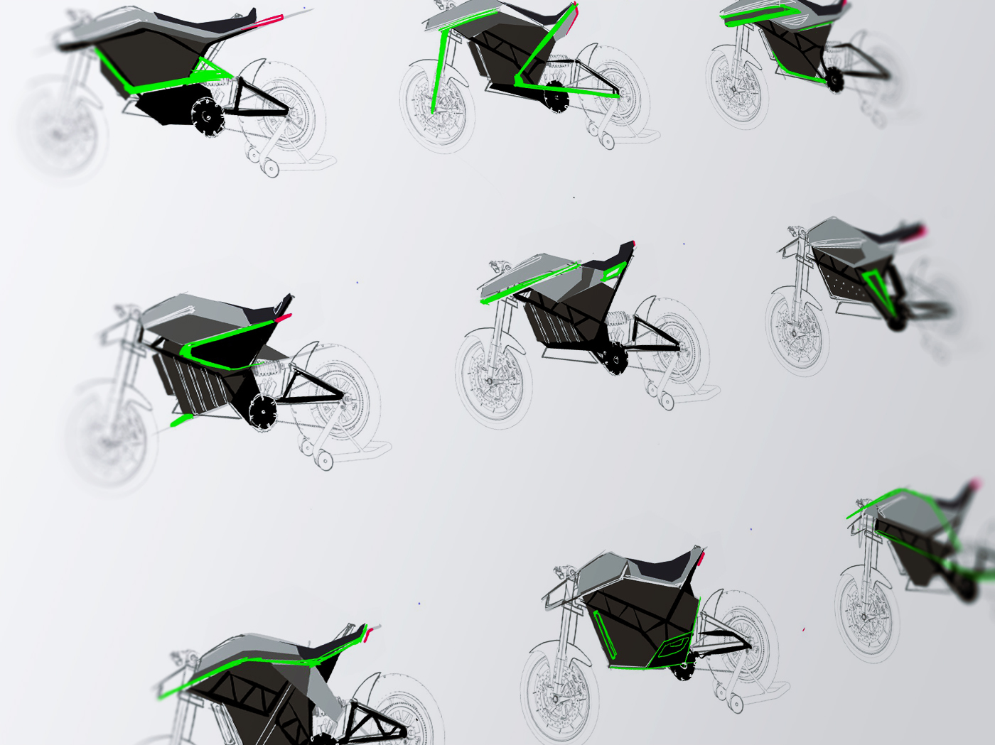 Automatic design，motorcycle，NXT，