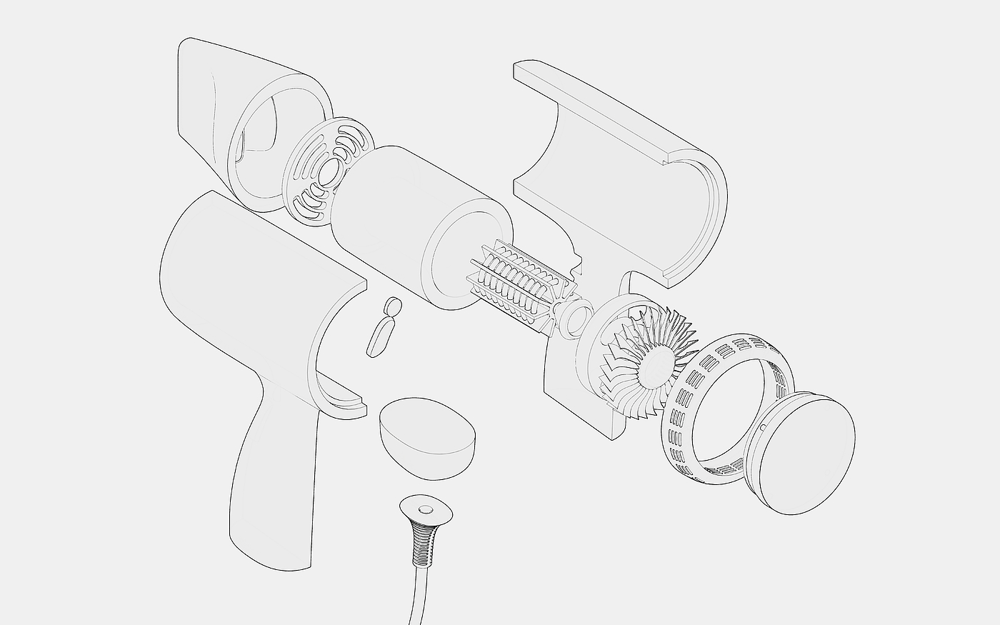 aero，hair drier，Art design，esthetics，product，