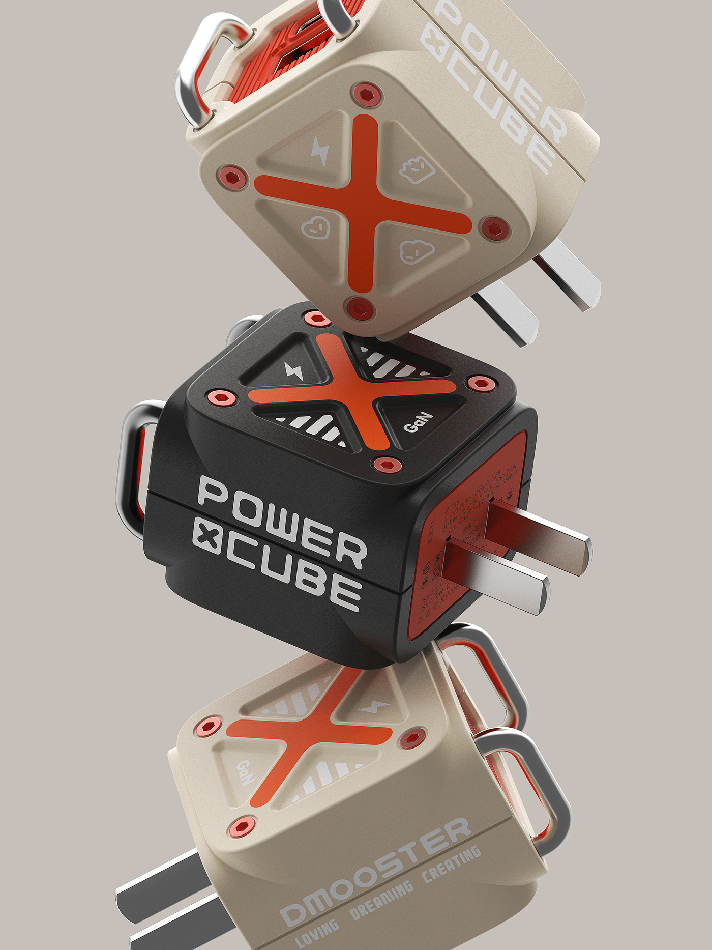 Big Monster，dmooster，industrial design，Adapter，Gallium nitride，Charger，Chaopin，Tide card，