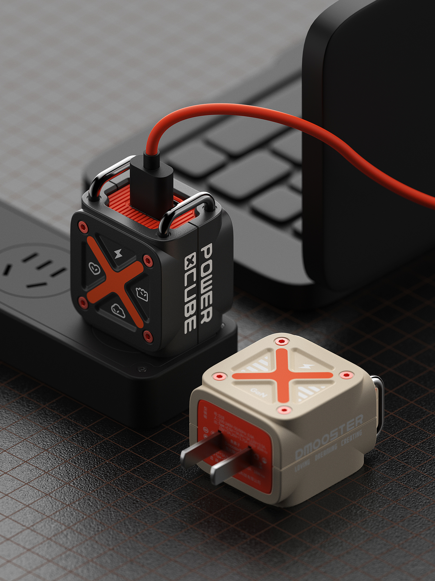 Big Monster，dmooster，industrial design，Adapter，Gallium nitride，Charger，Chaopin，Tide card，