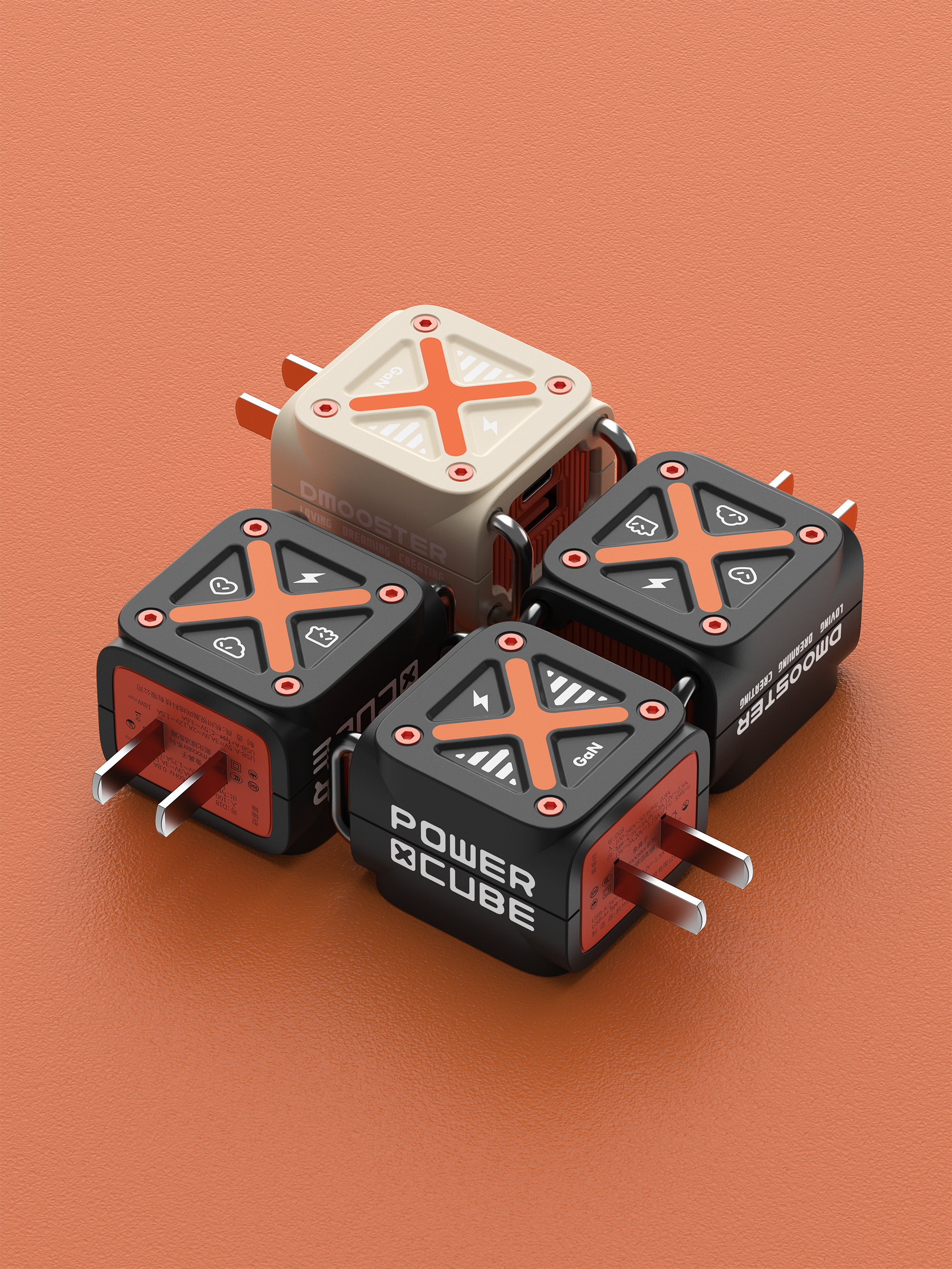 Big Monster，dmooster，industrial design，Adapter，Gallium nitride，Charger，Chaopin，Tide card，