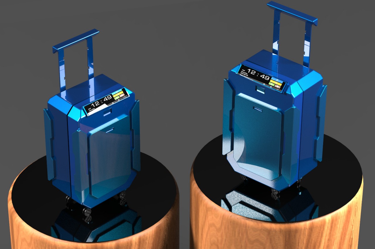 conceptual design，suitcase，travel，intelligence，