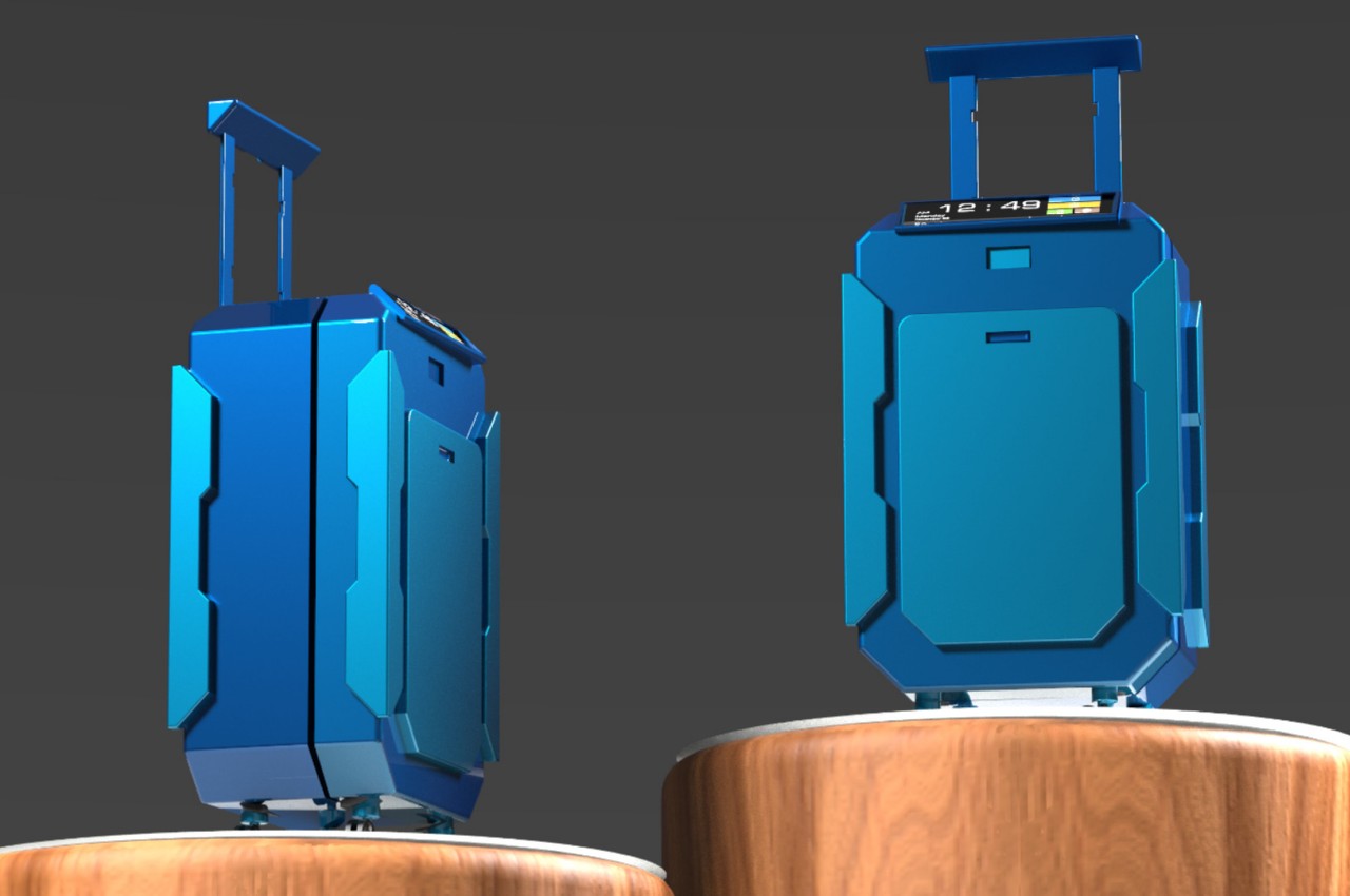 conceptual design，suitcase，travel，intelligence，