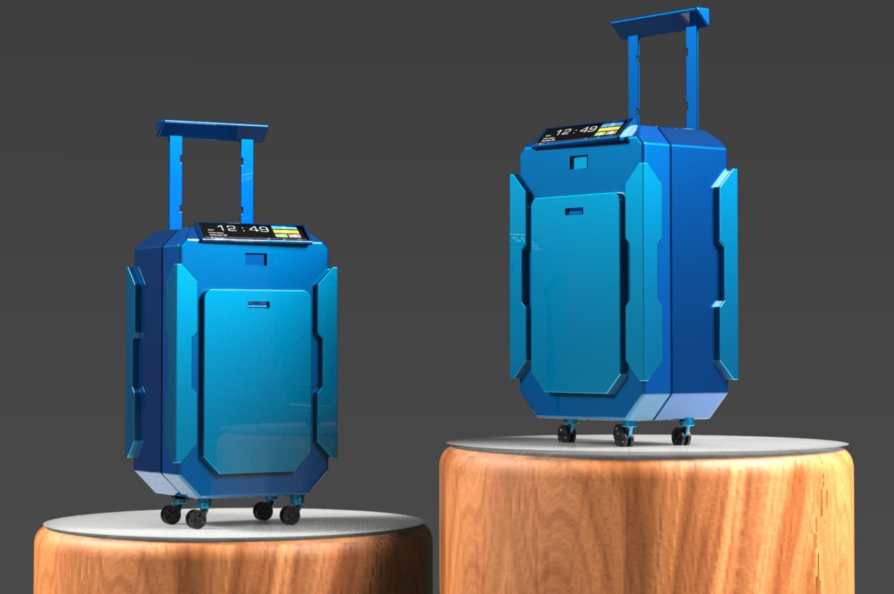 conceptual design，suitcase，travel，intelligence，