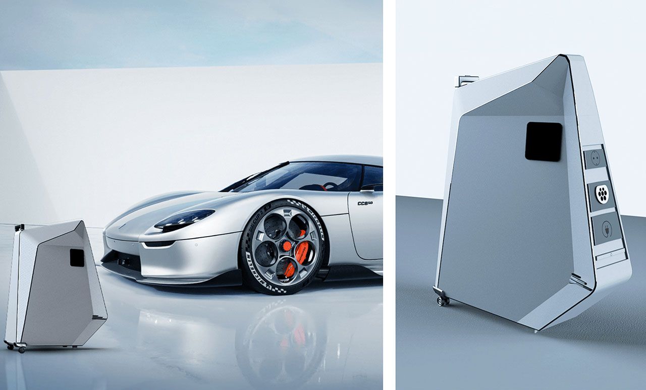 Envera，Electric vehicle charger，conceptual design，industrial design，