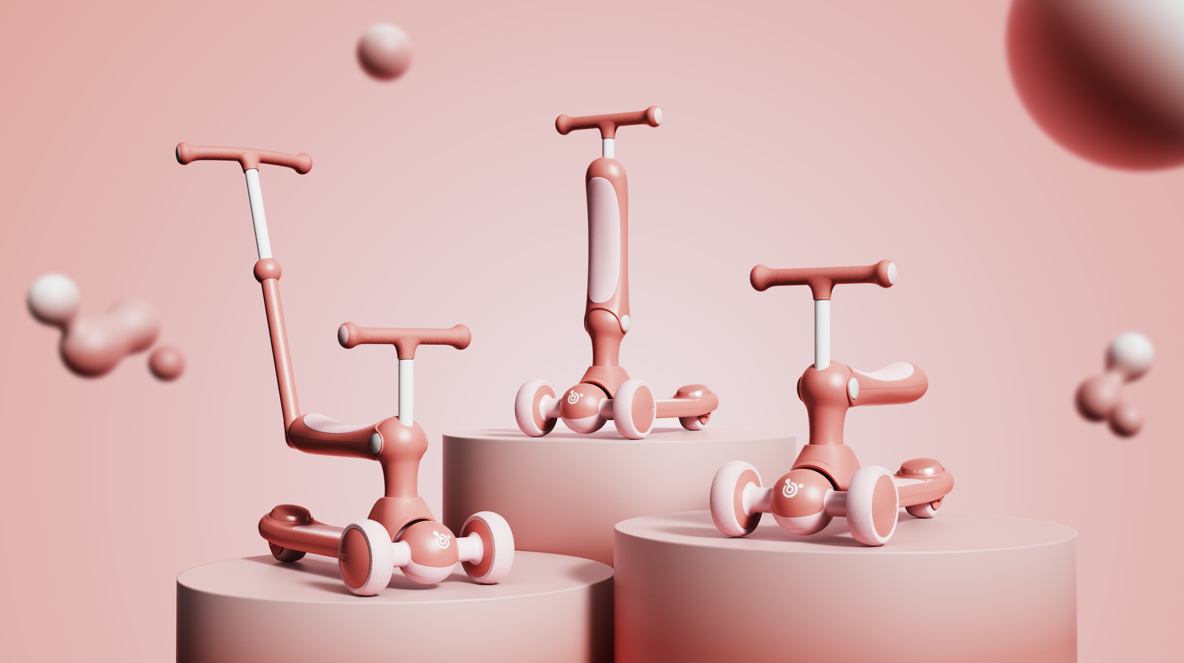 multi-function，Three in one，Children's scooters，Fun meter high car，