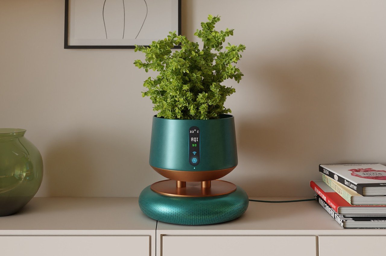 Flowerpot，air cleaner，product design，air quality，