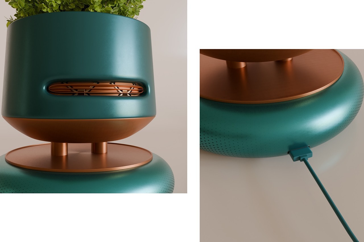 Flowerpot，air cleaner，product design，air quality，