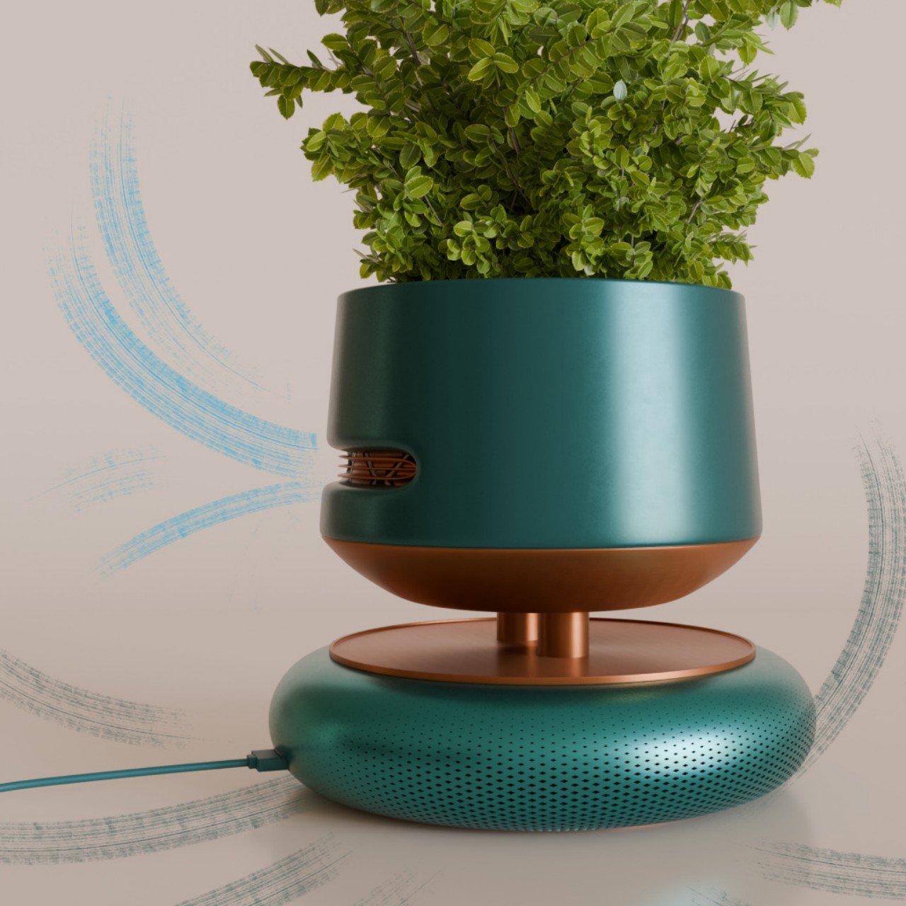 Flowerpot，air cleaner，product design，air quality，
