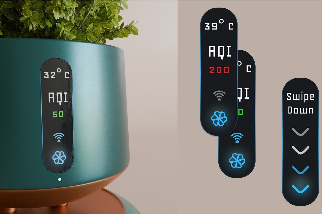 Flowerpot，air cleaner，product design，air quality，