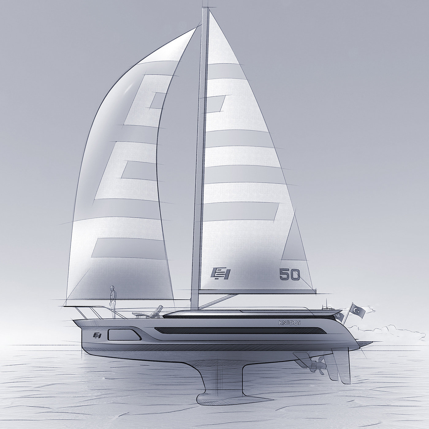 EH®Knido，conceptual design，vehicle，Sailboat，