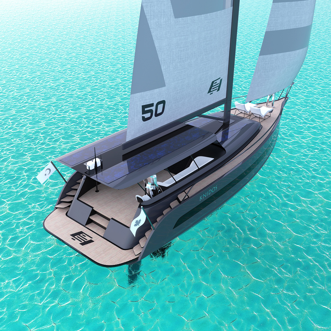 EH®Knido，conceptual design，vehicle，Sailboat，