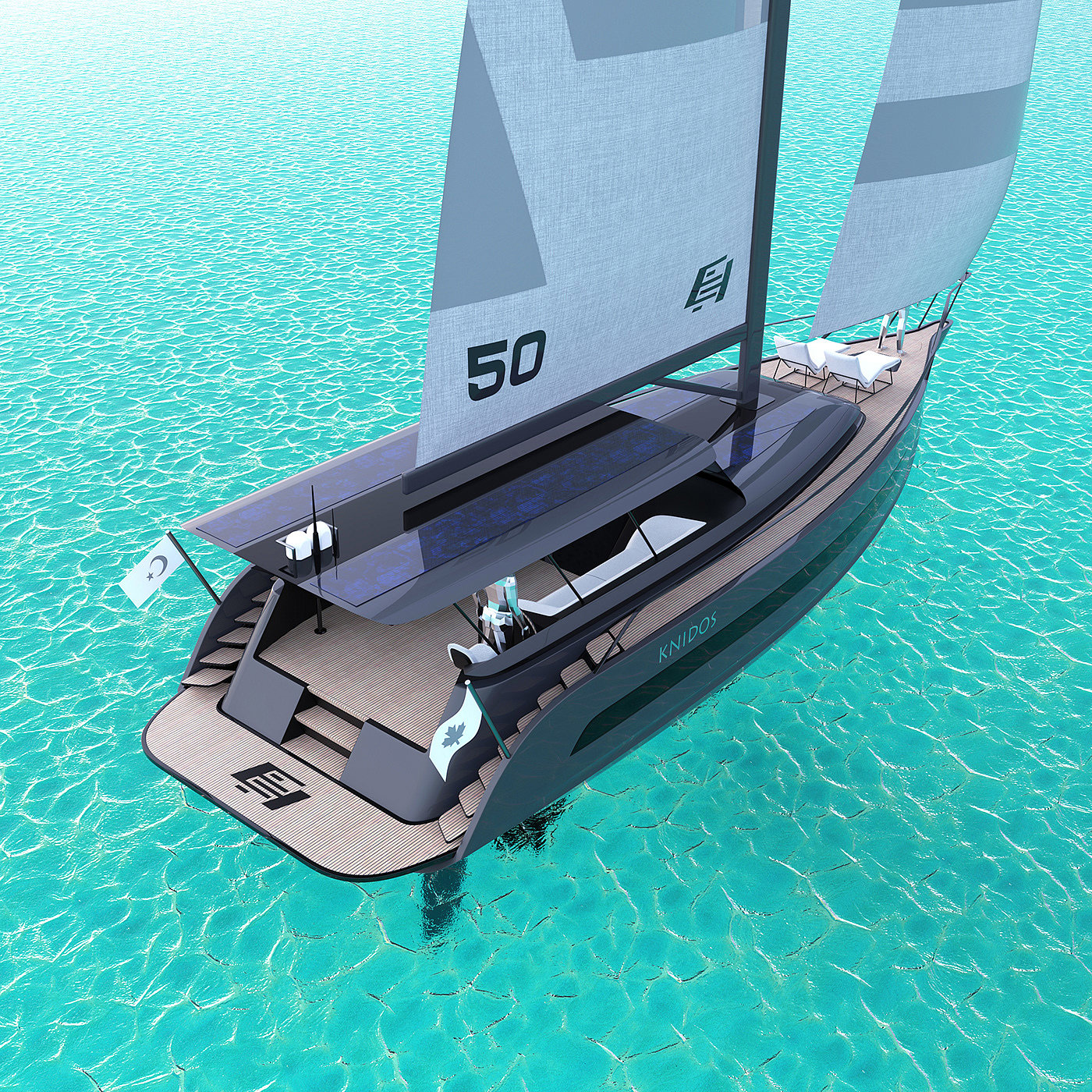 EH®Knido，conceptual design，vehicle，Sailboat，