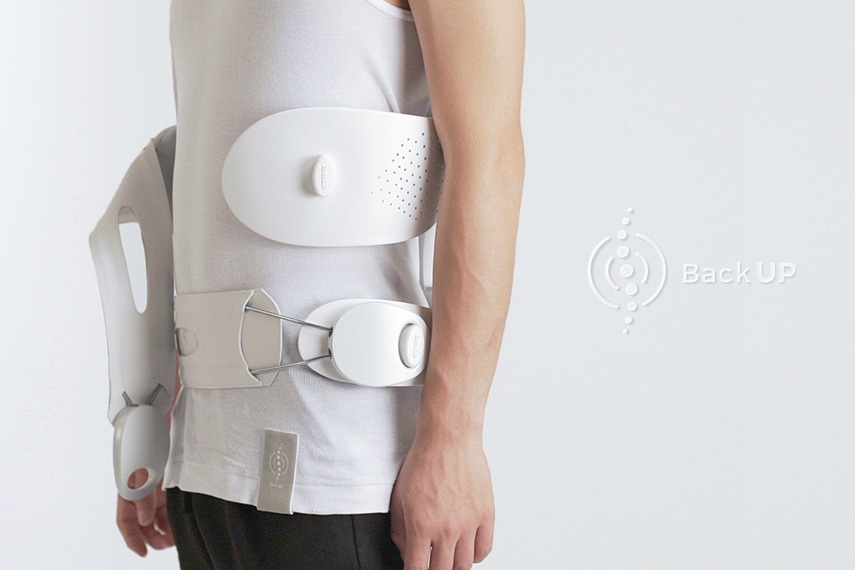 apparatus，patient，rehabilitation，medical care，spine，BackUP，white，