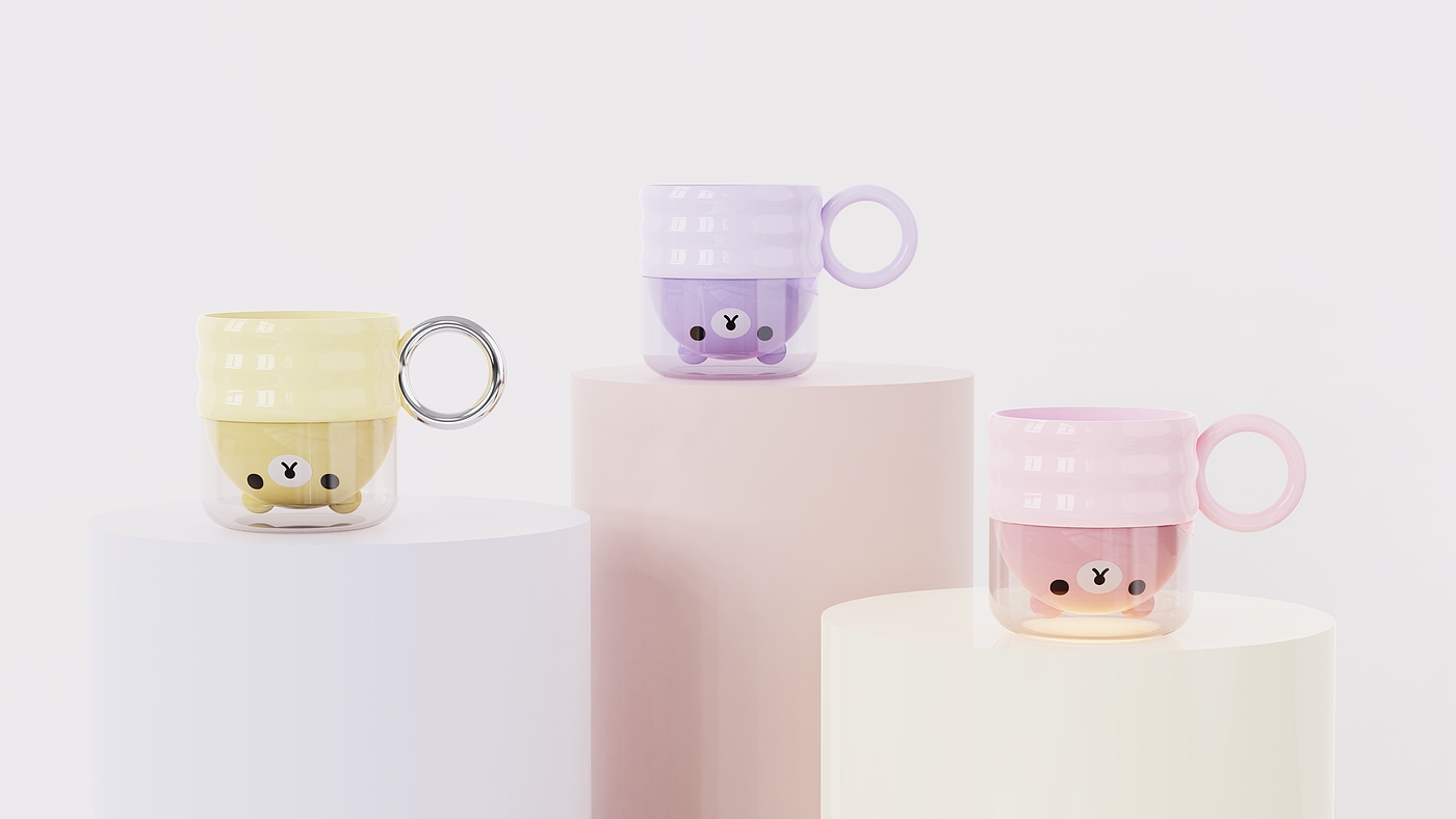 Home Furnishing，Tooth cup，glass，Cute fun，Jiayue，personality，lovely，children，