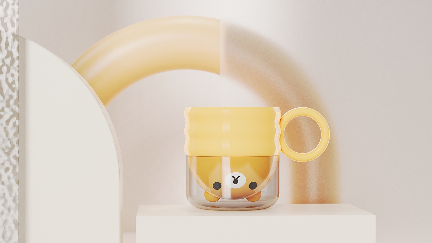 Home Furnishing，Tooth cup，glass，Cute fun，Jiayue，personality，lovely，children，