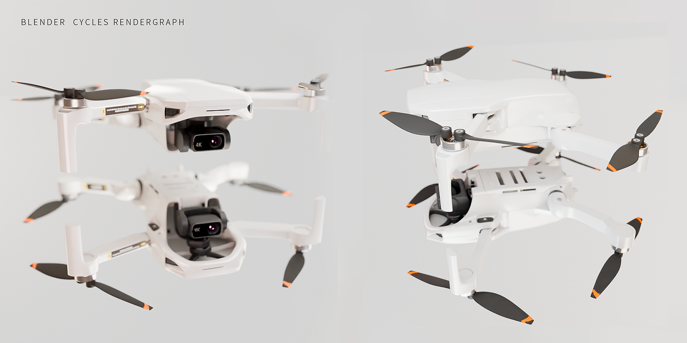UAV，science and technology，dji ，modeling，Render，3d，chip，flight，