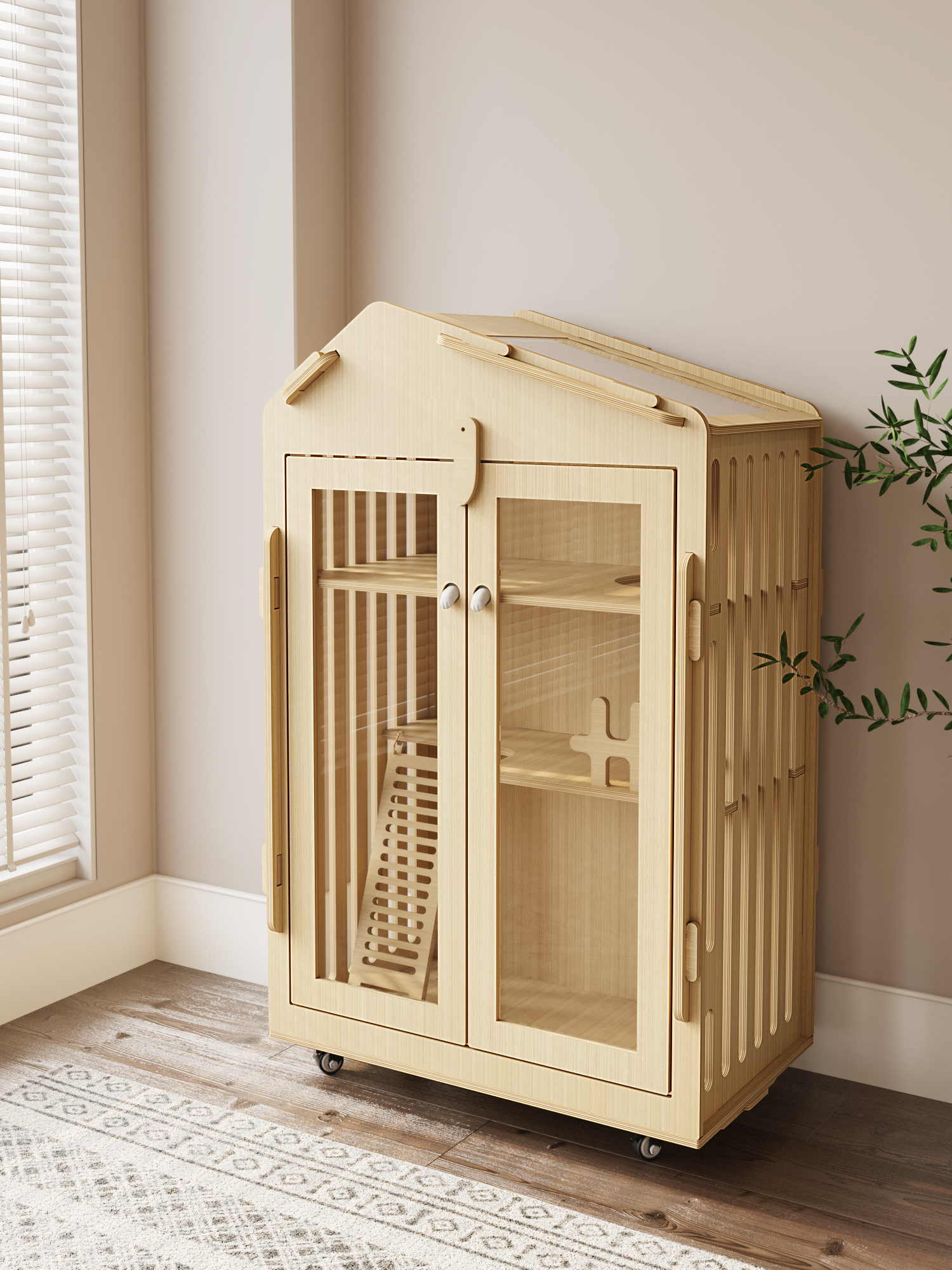 Cat Villa，nc engraving，Cat nest，Panel furniture，Furniture manufacturers，furniture design ，