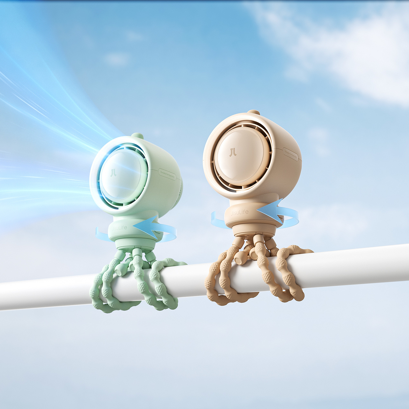baby，Small fan，Portable Out，innovative product，Fashionable item，octopus，Air purification，