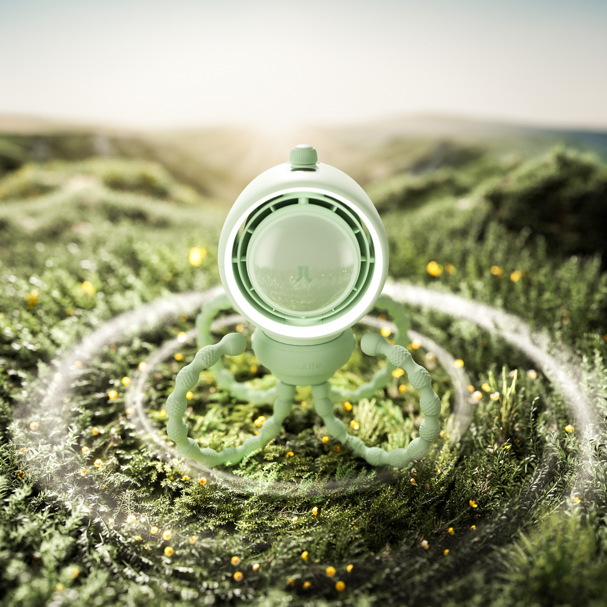 baby，Small fan，Portable Out，innovative product，Fashionable item，octopus，Air purification，