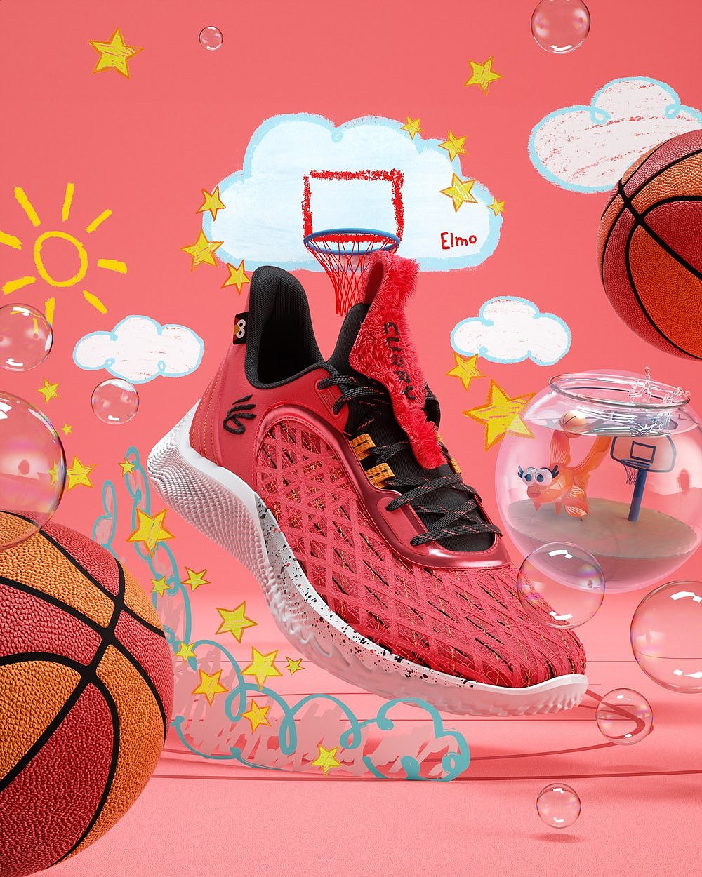 shoes，Curry，Sesame Street，Muppet Spirit，Basketball shoes，