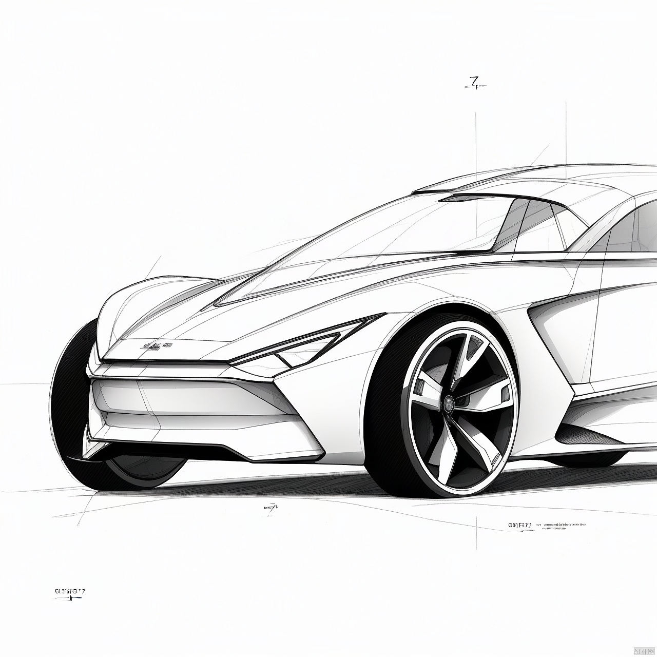 Automobile design，Industrial design sketch，