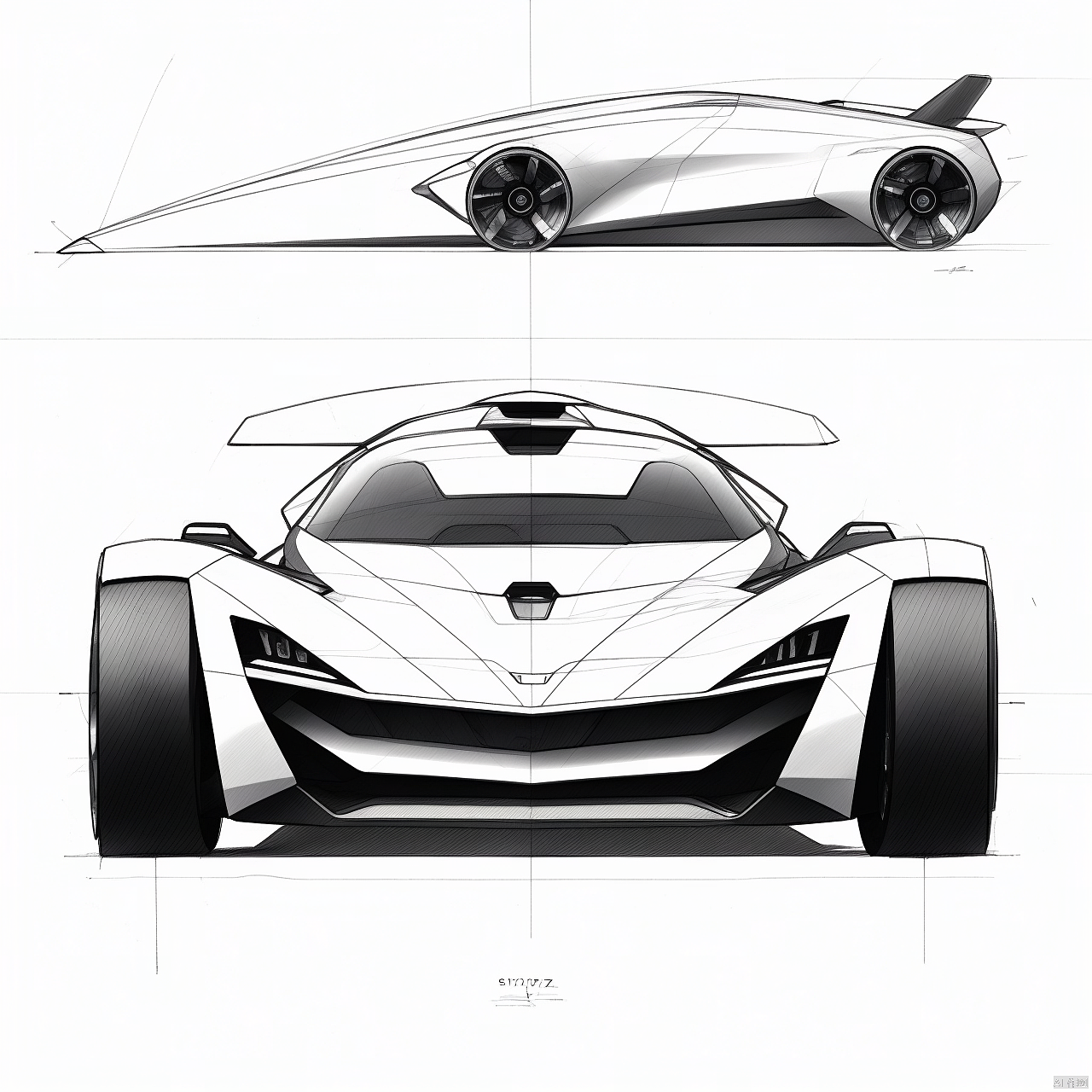 Automobile design，Industrial design sketch，