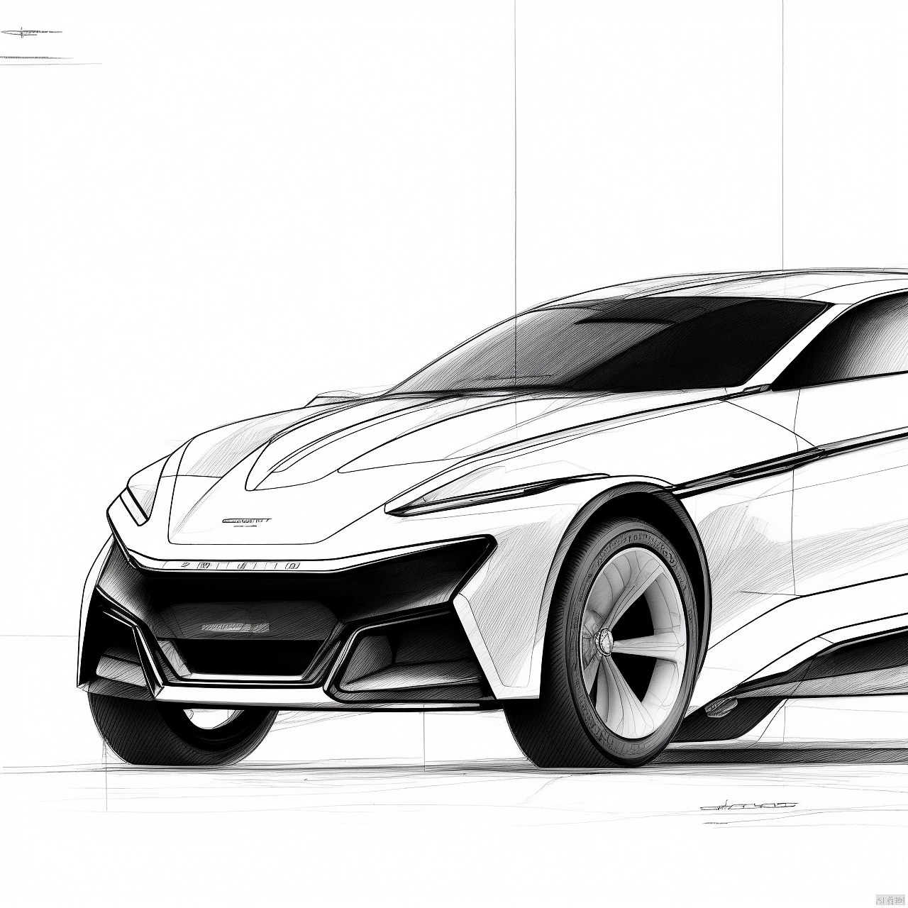 Automobile design，Industrial design sketch，